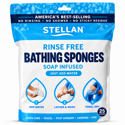 Rinse-Free Bathing Sponges