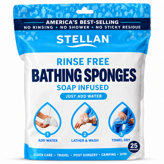 Rinse-Free Bathing Sponges